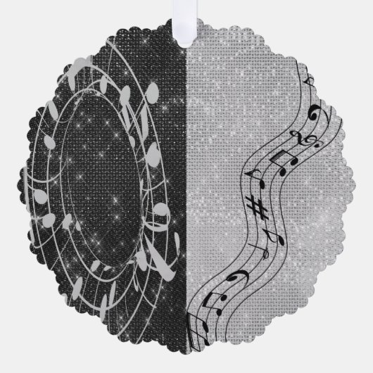 Musiknoten, die Sie verändern Ornament Karte (Vorderseite)