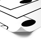 Musiknoten drucken poster (Ecke)