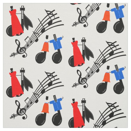 Musiknoten Druckgewebe Stoff (Muster)