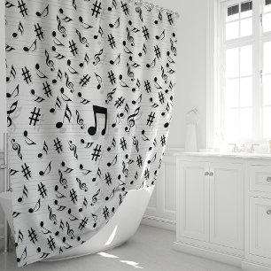 Musiknoten Dusche Duschvorhang