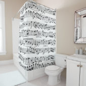 Musiknoten Duschvorhang (Beispiel)
