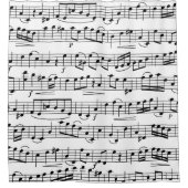 Musiknoten Duschvorhang (Vorderseite)