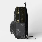 Musiknoten Elegant Black Bedruckter Rucksack (Rechts)