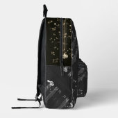 Musiknoten Elegant Black Bedruckter Rucksack (Links)