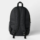 Musiknoten Elegant Black Bedruckter Rucksack (Rückseite)