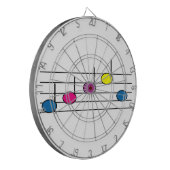 Musiknoten farbenfroh dartscheibe (Vorderseite Links)