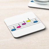Musiknoten farbenfroh untersetzer (Linke Seite)