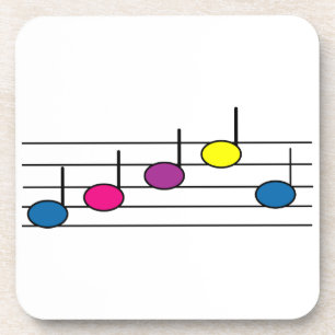 Musiknoten farbenfroh untersetzer