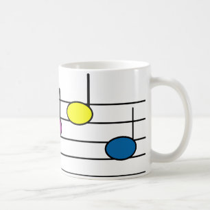 Musiknoten Farbige Mitarbeiter Kaffeetasse