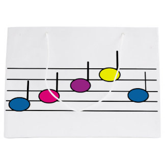 Musiknoten Farblich Hübsch Große Geschenktüte
