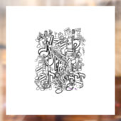 Musiknoten Fensteraufkleber (Blatt 2)