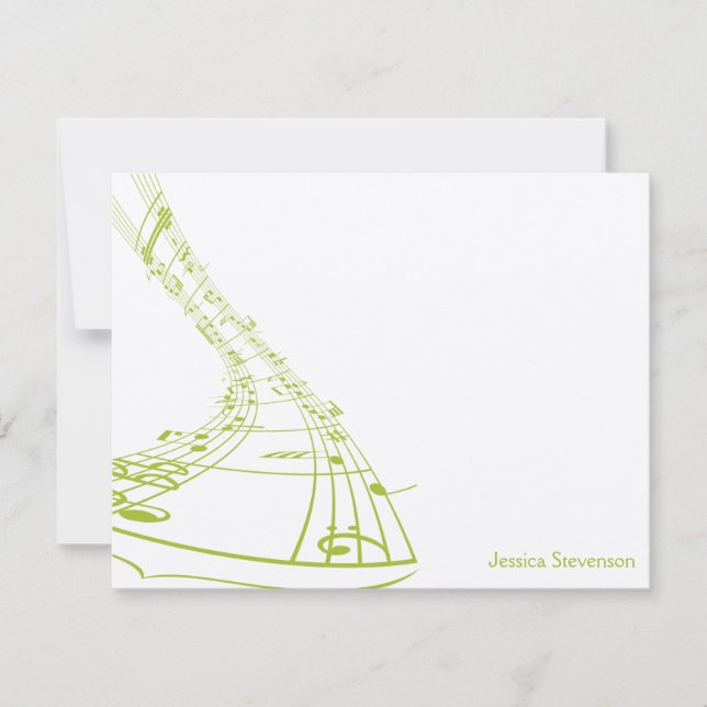 Musiknoten Flachbildschirm (grün) (Vorderseite)