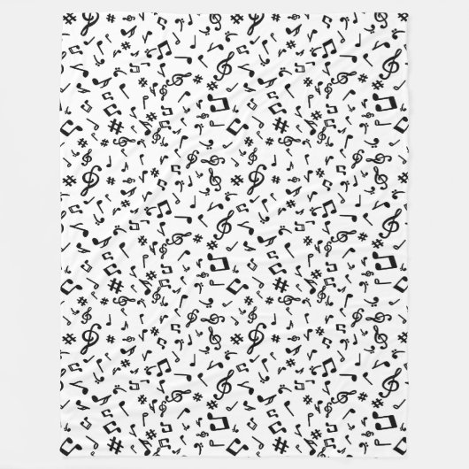 Musiknoten Fleecedecke (Vorderseite)