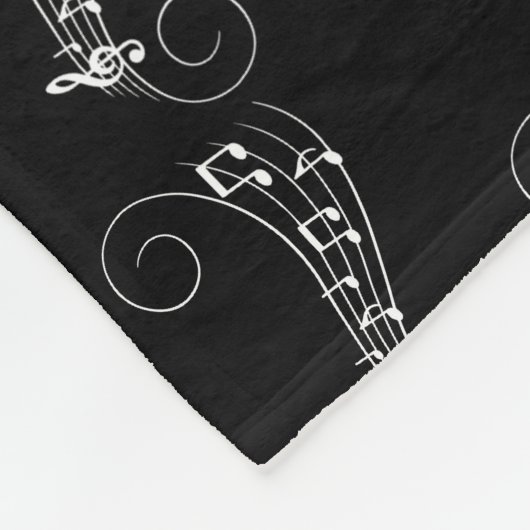 Musiknoten Fleecedecke (Ecke)