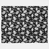 Musiknoten Footballs Fleecedecke (Vorderseite (Horizontal))