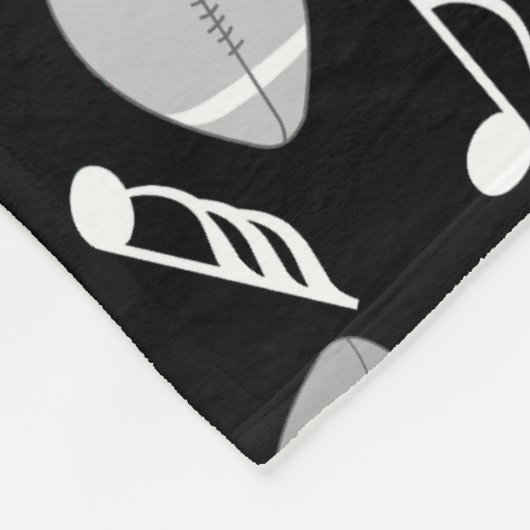 Musiknoten Footballs Fleecedecke (Ecke)