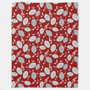 Musiknoten Footballs Fleecedecke