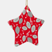 Musiknoten Footballs Keramik Ornament (Rechts)