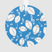Musiknoten Footballs Ornament (Rückseite)