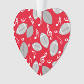 Musiknoten Footballs Ornament (Vorderseite)