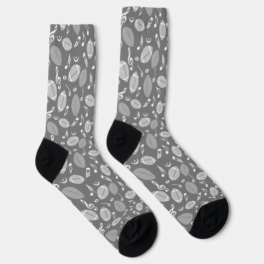 Musiknoten Footballs Socken (Rechts)
