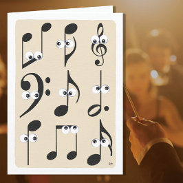 Musiknoten freuen sich über die Rente von uns Karte