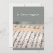 Musiknoten für benutzerdefinierte Memories Einladung (Vorderseite)