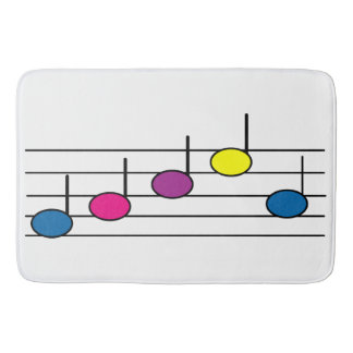 Musiknoten für das Musikpersonal Badematte