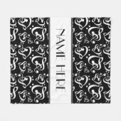 Musiknoten für die Schwarz-Weiß-Clefs Fleecedecke (Vorderseite (Horizontal))