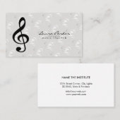 Musiknoten für Musiker-Lehrer Visitenkarte (Vorne/Hinten)