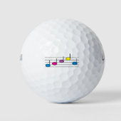 Musiknoten für Musikerinnen und Musiker Golfball (Vorderseite)