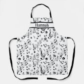 Musiknoten für personalisierte  Muster Schürze (Vorderseite)