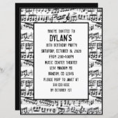 Musiknoten Geburtstagsfeierlichkeiten (Vorne/Hinten)