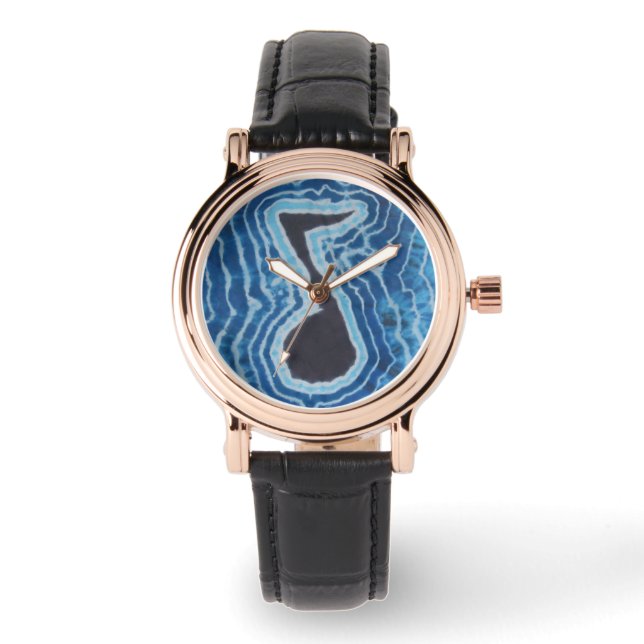 Musiknoten Gefärbte Krawatte Armbanduhr (Vorderseite)