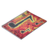 Musiknoten Gefärbte Krawatte Notizblock (Linke Seite)