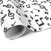 Musiknoten Geschenkpapier (Rolleneckpunkt)