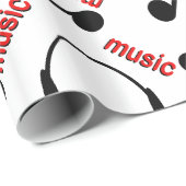 Musiknoten Geschenkpapier (Rolleneckpunkt)