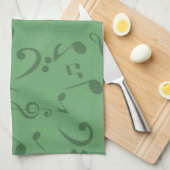 Musiknoten Geschirrtuch (Viertel Falte)