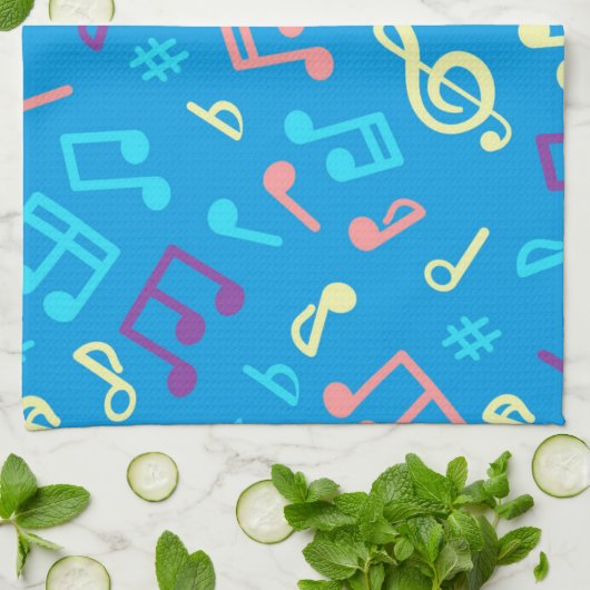 Musiknoten Geschirrtuch (Gefaltet)