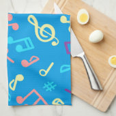 Musiknoten Geschirrtuch (Viertel Falte)