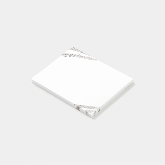 Musiknoten gestaltet Musical Post-it Klebezettel (angewinkelt)