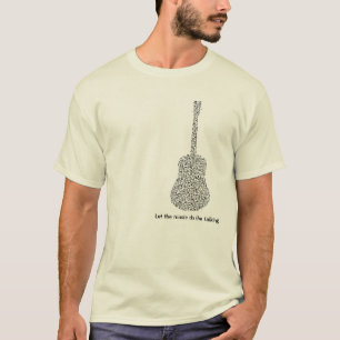 Musiknoten Gitarre Lass die Musik sprechen T-Shirt