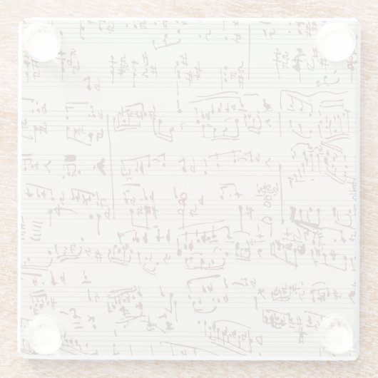 Musiknoten Glasuntersetzer (Rückseite)