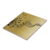 Musiknoten Gold gebürstet Fliese (Seite)