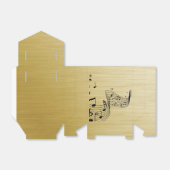 Musiknoten Gold gebürstet Geschenkschachtel (Ungefaltet)