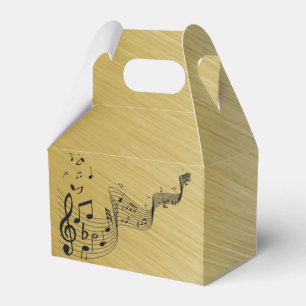 Musiknoten Gold gebürstet Geschenkschachtel