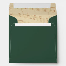 Musiknoten Gold und Waldgrün