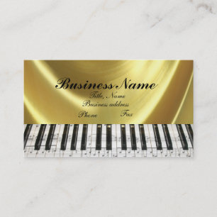 Musiknoten-Goldklavier-Tastatur-Geschäfts-Karte Visitenkarte