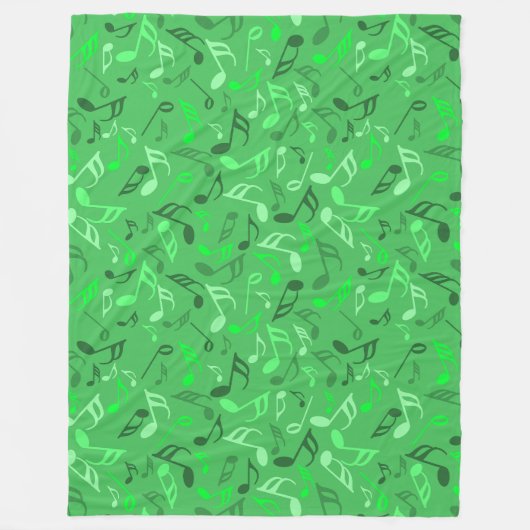 Musiknoten Green Fleecedecke (Vorderseite)
