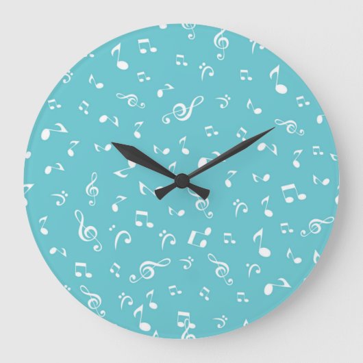 Musiknoten Große Wanduhr (Vorderseite)
